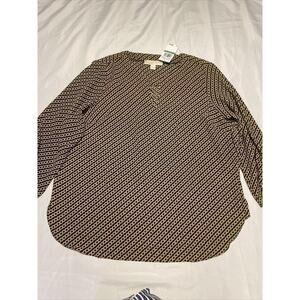 Michael Kors Shirt Black/Gold Basics Size L